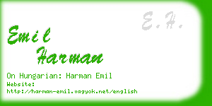 emil harman business card